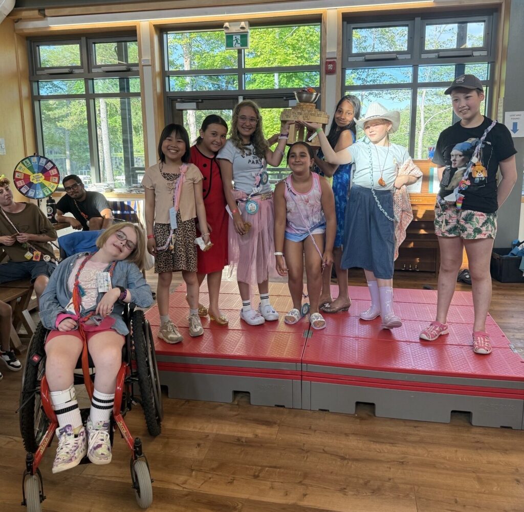 Radda with her camp friends.